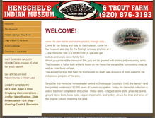Tablet Screenshot of henschelsindianmuseumandtroutfarm.com